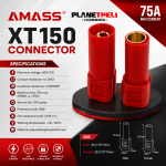 AMASS XT150 Male Female Connector pair RED